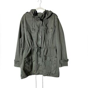 Apt 9 Womens Military Field Jacket 3X Parka Fatigue Army Green Safari Gorpcore